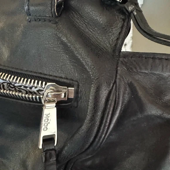 HOBO Black Leather Hobo Bag - Picture 3 of 12